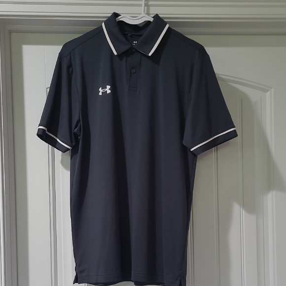 Under Armour Men's Dark Gray Polo Shirt - Picture 1 of 3